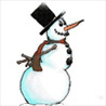 Аватарка - Снеговичок в шляпе