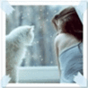 Девушка с белым котом у окна (Девушка с белым котом у окна)