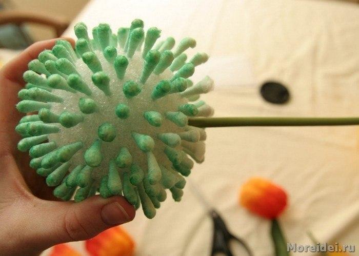 Ёлка из ушных палочек своими руками Ёлка из ушных палочек своими руками