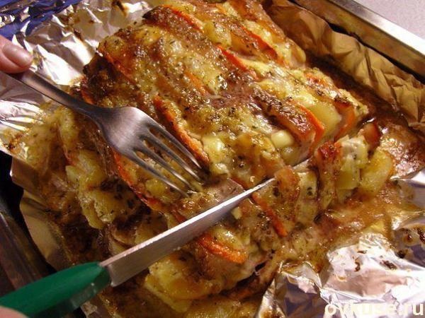 Мяса с ананасами в духовке с фото Мяса с ананасами в духовке с фото