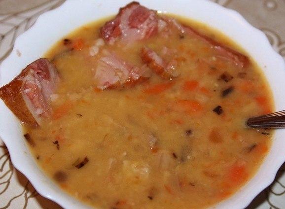 Рецепт горохового супа с рулькой копченой