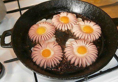 Яйцо сосиске рецепт фото