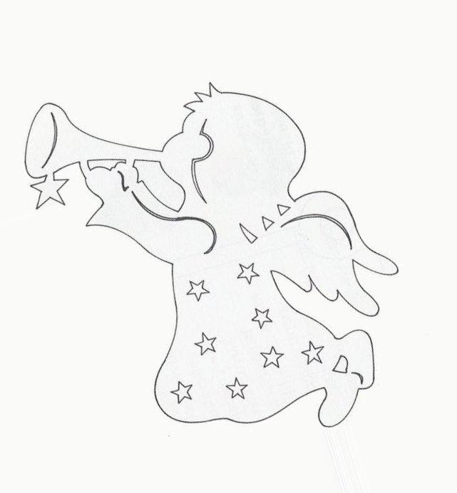 Трафарет ангелы на новый год Трафарет ангелы на новый год