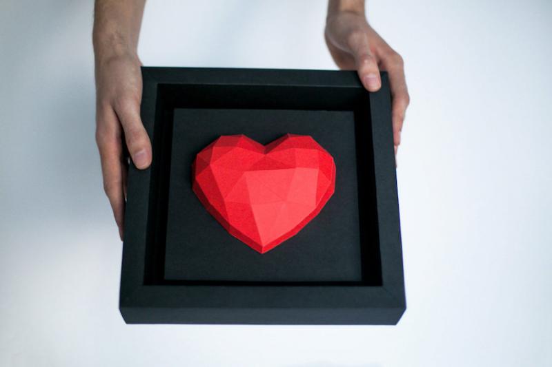 Как сделать 3d сердце из бумаги Как сделать 3d сердце из бумаги