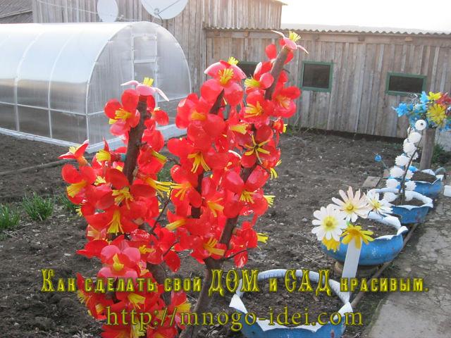 Цветы из пластиковых бутылок. Белые колокольчики