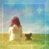 Аватарка - Девочка с Мики-Маусом сидит на т... (Девочка с Мики-Маусом сидит на траве)