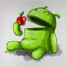 Аватарка - Андройд с яблоком