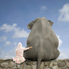 Аватарка - Девочка и слон