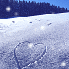 Аватарка - Сердце на снегу