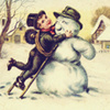 The boy and the snowman