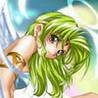 Аватарка - Ангел с зелеными волосами