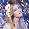 Аватарка - Девушка с цветами в волосах