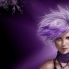 С фиолетовыми волосами
