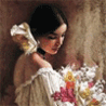 Аватарка - Девушка с цветами