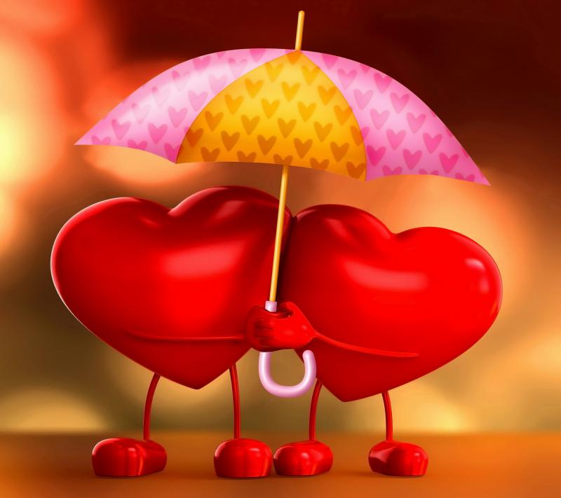 сердца зонт любовь загрузить