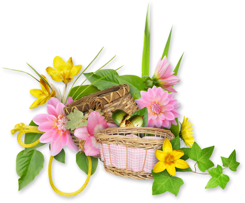 Клипарт цветы с подарками