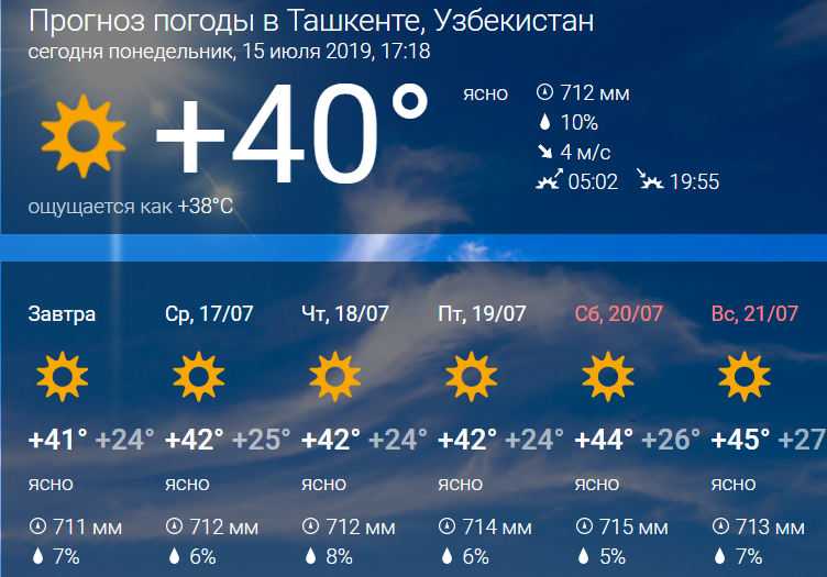 Погода в ташкенте сегодня по часам