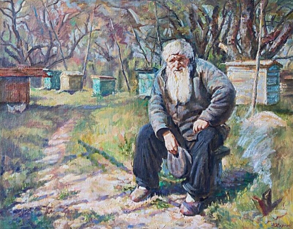 Дедушка ю. Левитан пасека картина. Маковский Пасечник картина пасека. Картина Пасечник Богатов.