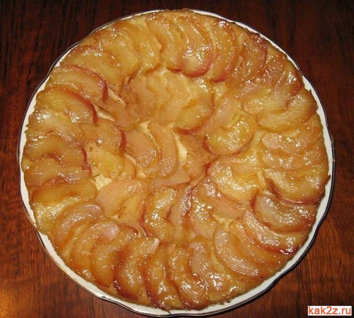 Перевернутый пирог с яблоками